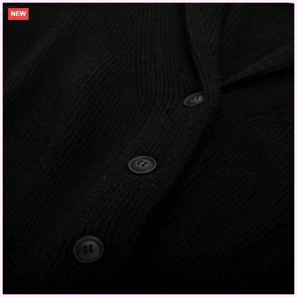 Vintage Shawl Lapel Cardigan Sweater, Button Down, Fall Winter Outwear - Picture 4 of 7